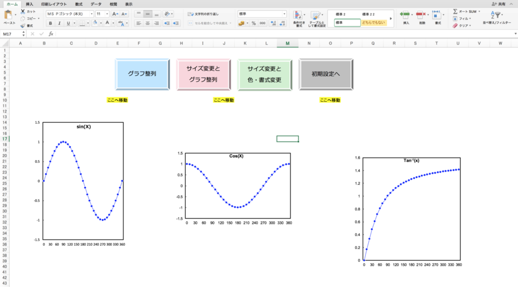エクセル マクロ活用集 グラフのサイズをcmでそろえて整列する例文 Mickey S Life